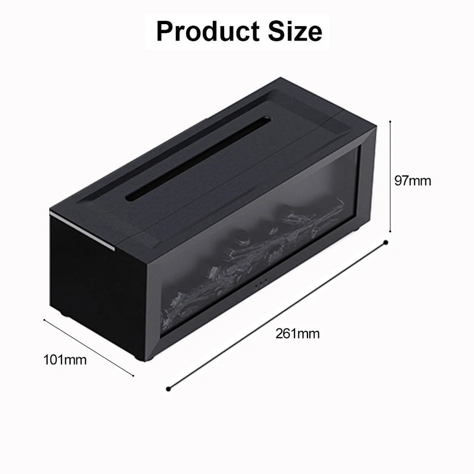 Flame-Effect Fireplace Aroma Diffuser with Humidifier